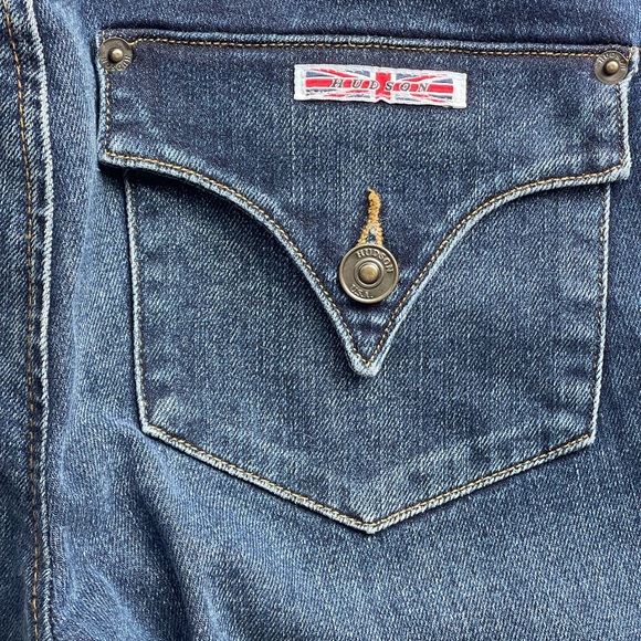 $205 Hudson 27 Collin Mid-Rise Skinny Jean Logo Signature Stitched - Picture 6 of 7